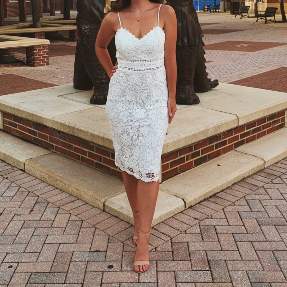 Lace White Dress